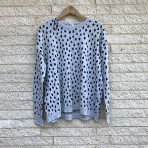 H&M•Polka Dot Gray Sweatshirt
